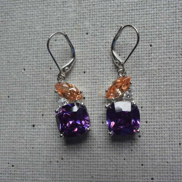 Natalia Collister for Avon Cubic Zirconia Silver Plate Earrings - Picture 7 of 7